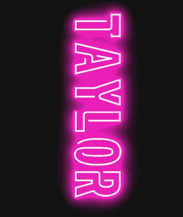 Neon Name Blanket – Pure Merino Wool