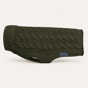 Cable Knit Dog Jumper - Merino Wool