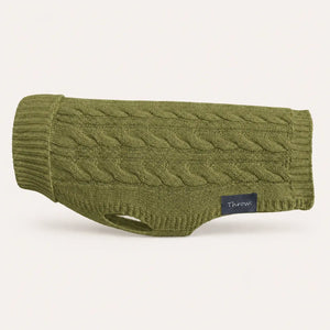 Cable Knit Dog Jumper - Merino Wool